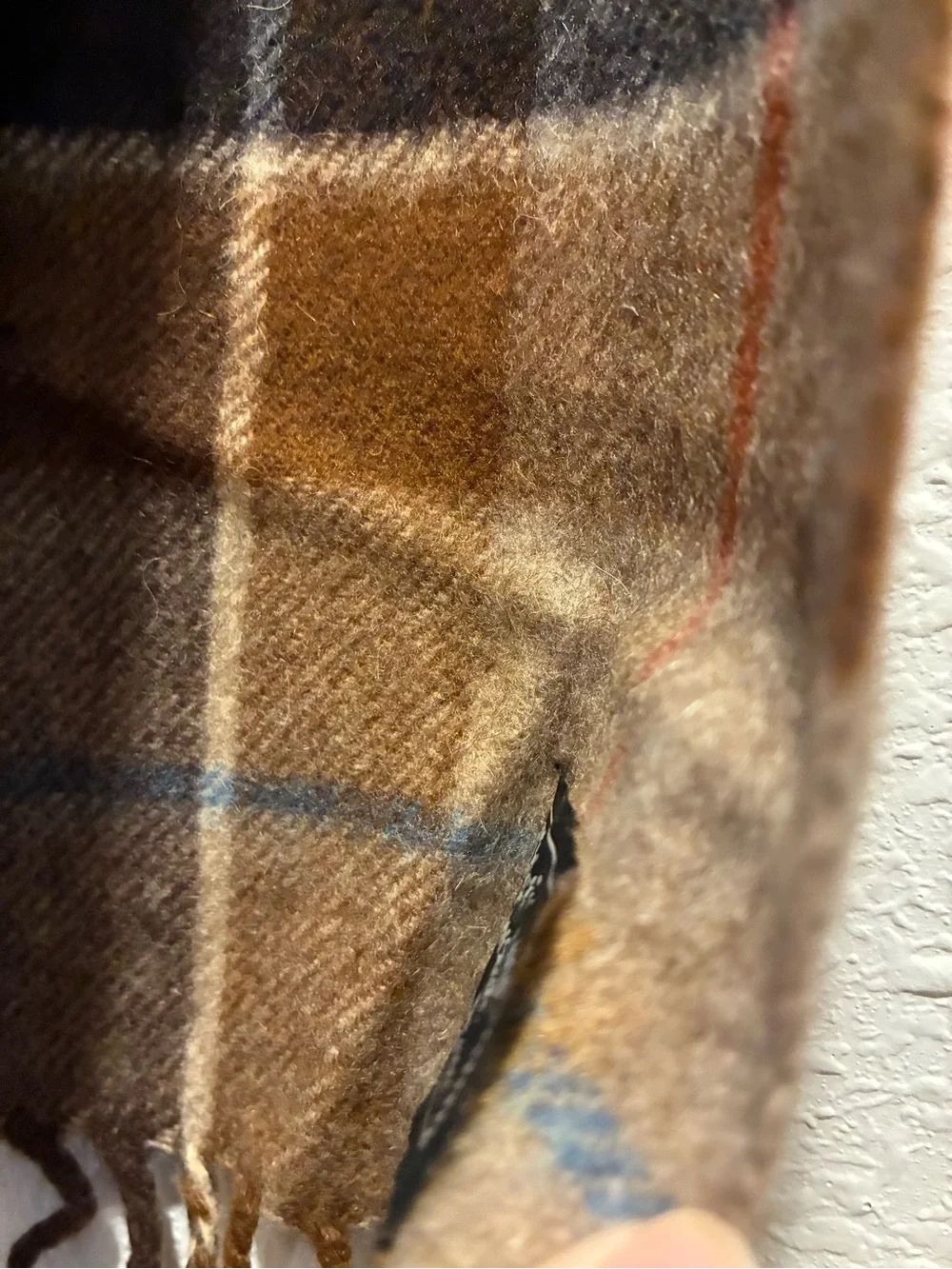 Vintage Christian Dior Monsieur plaid scarf 100% cashmere Western Germany